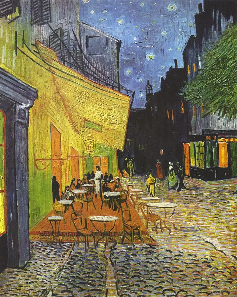 vincent-van-gogh-cafe-terrace-at-night 🎨 Van Gogh: A Dor Traduzida em Cor